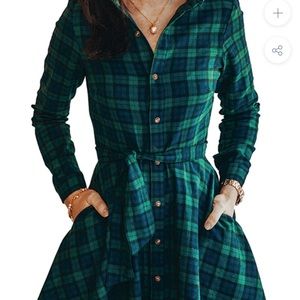 UNDER THE MISTELTOE flannel dress